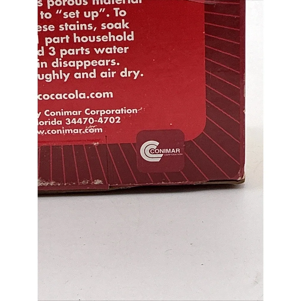 Coca Cola stoneware coasters with cork back. Set Of 4.
